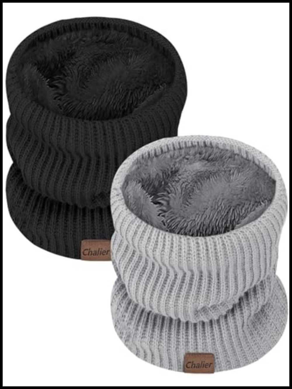 Men's Neck Gaiter Winter Warm Thick Scarf Acrylic Cold Weather